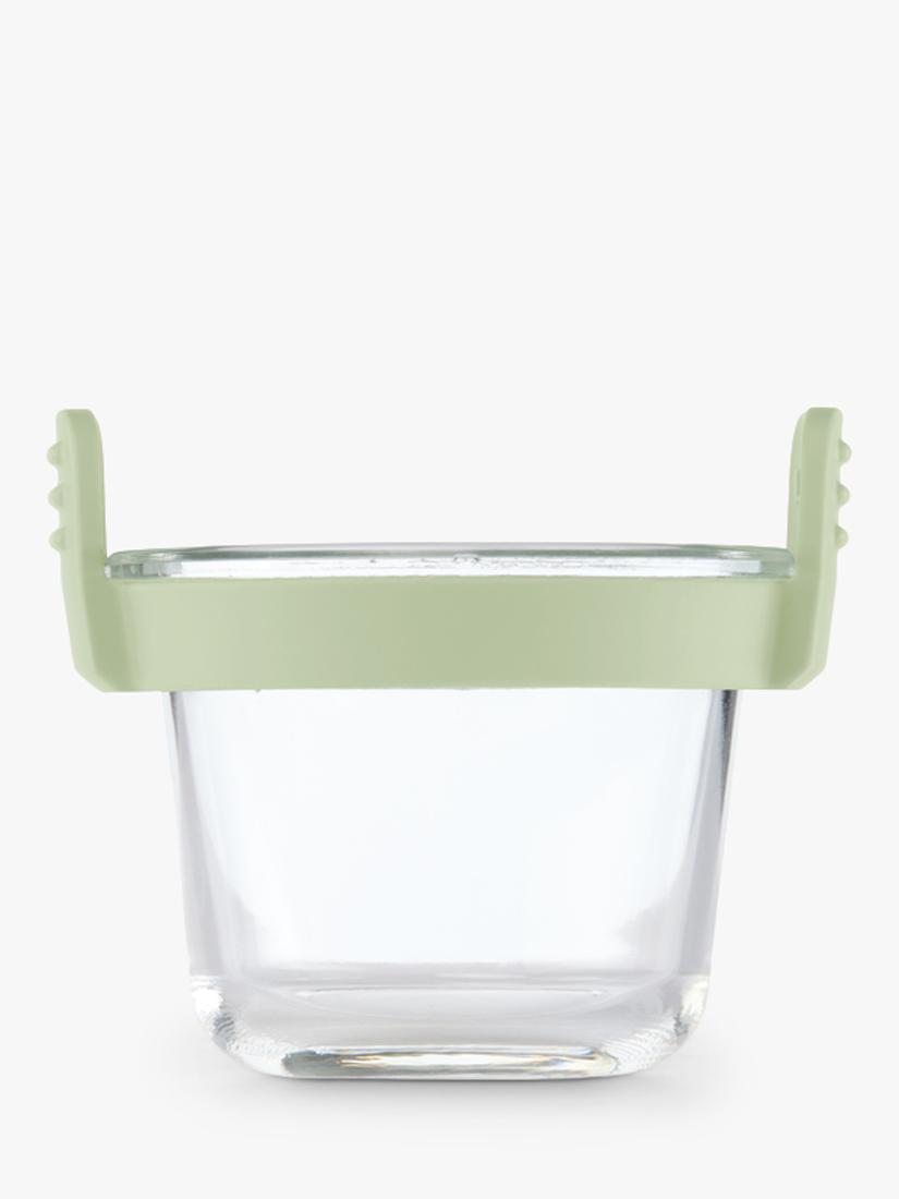 Lékué air fryer glass mini cups set of 4 clear/green (British brand)