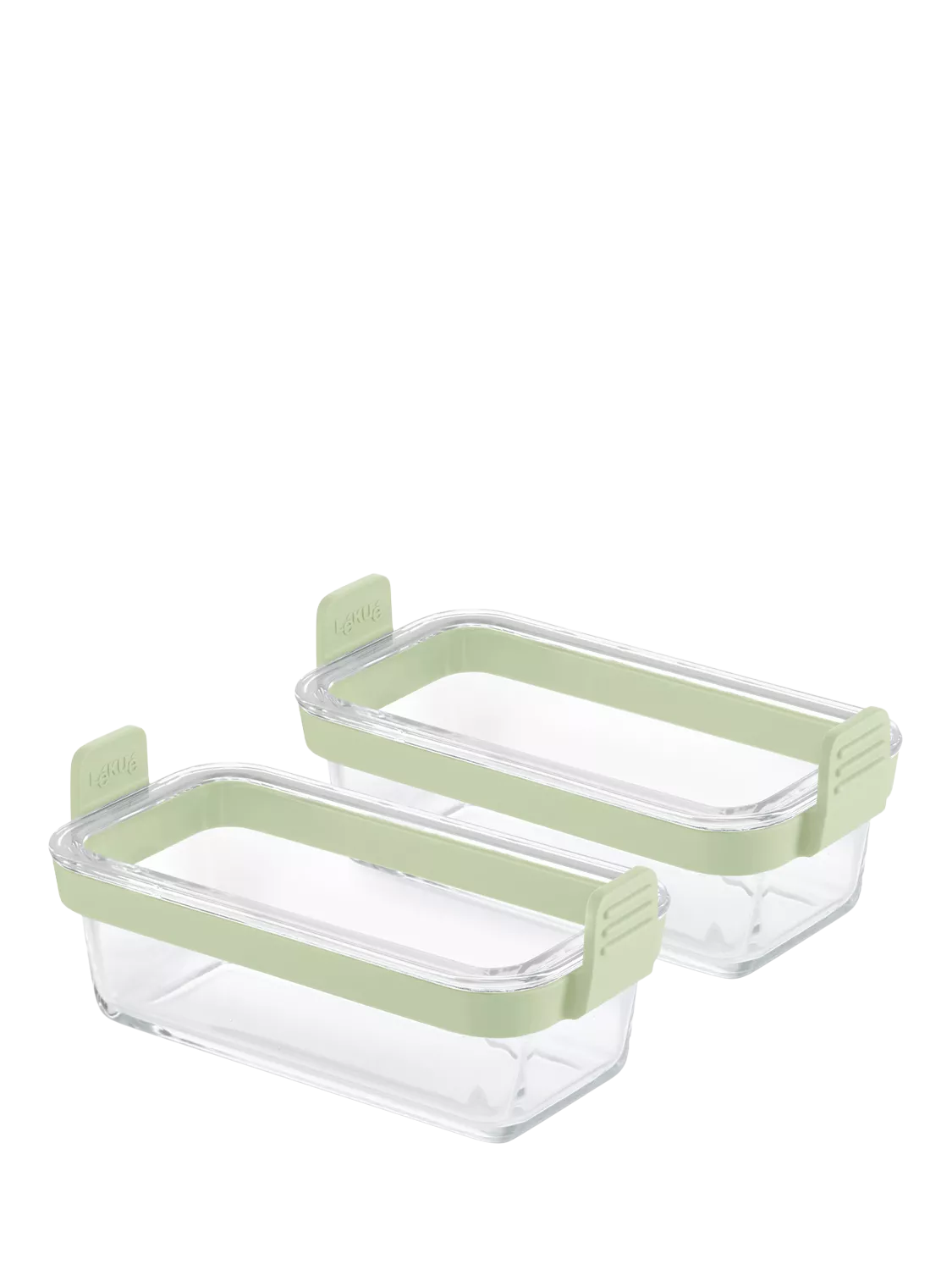 Lékué air fryer glass dish set clear green, imported from the UK