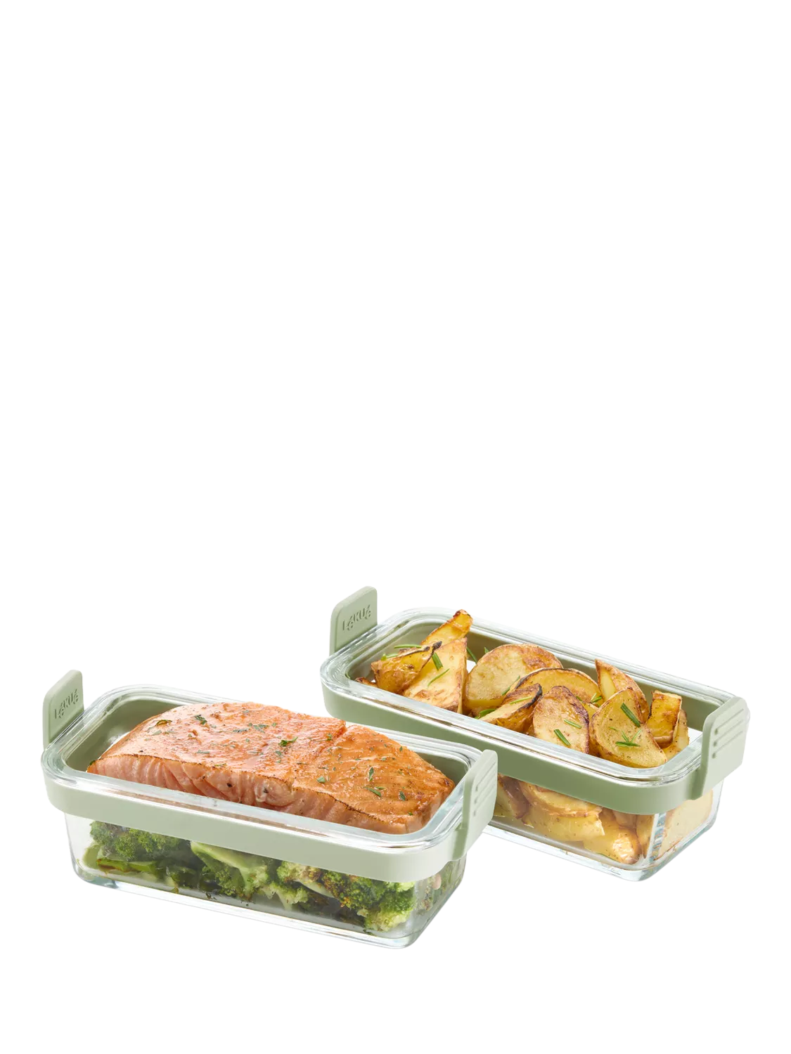 Lékué air fryer glass dish set clear green, imported from the UK
