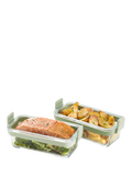 Lékué air fryer glass dish set clear green, imported from the UK
