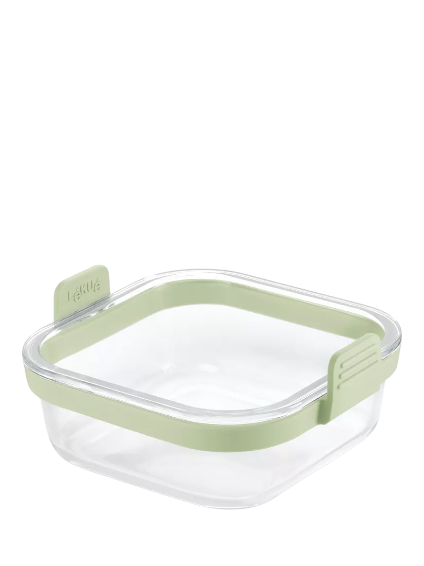Lékué air fryer square glass dish clear green (British brand)