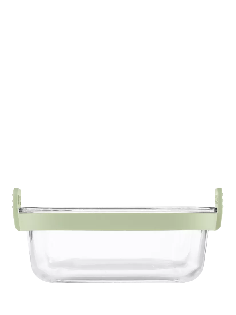 Lékué air fryer square glass dish clear green (British brand)