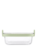 Lékué air fryer square glass dish clear green (British brand)