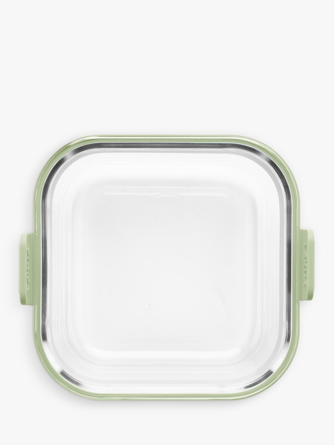 Lékué air fryer square glass dish clear green (British brand)