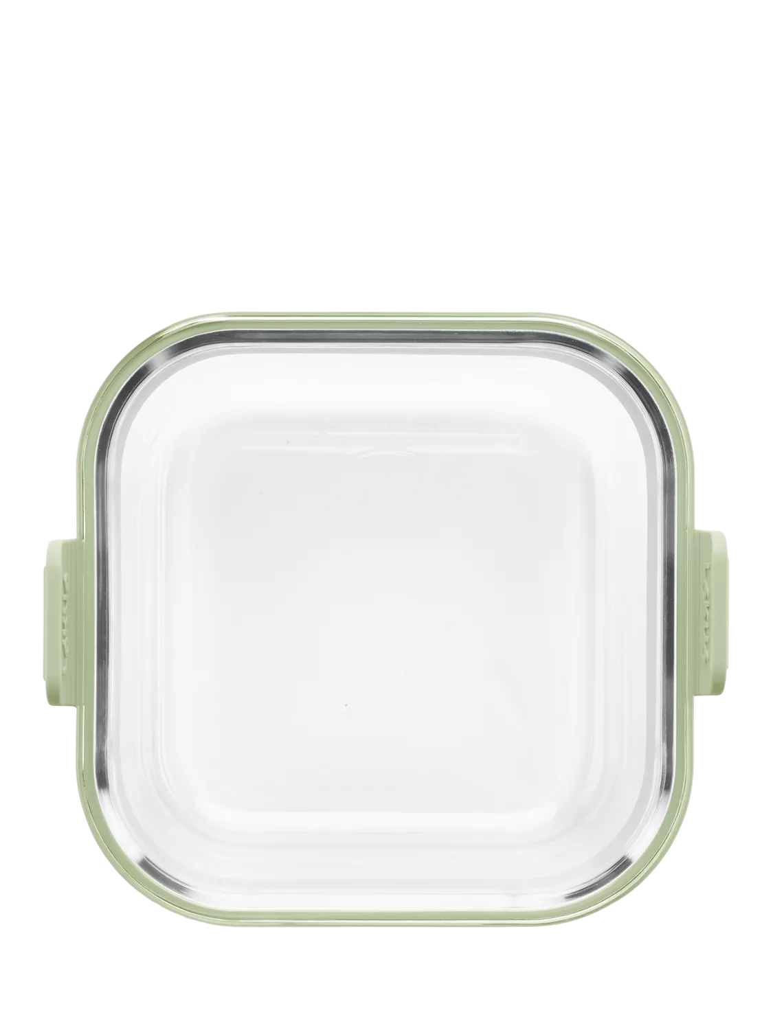 Lékué air fryer square glass dish clear green (British brand)