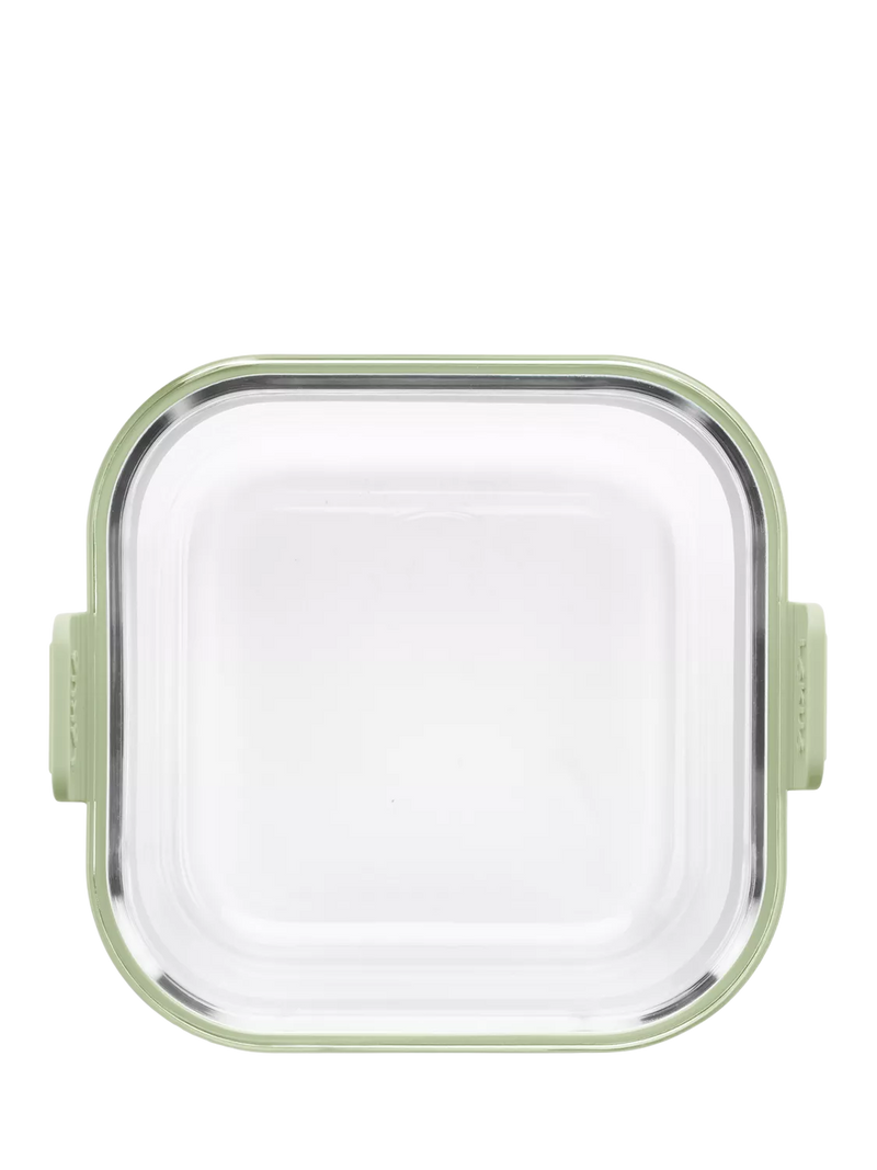 Lékué air fryer square glass dish clear green (British brand)