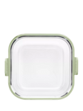 Lékué air fryer square glass dish clear green (British brand)
