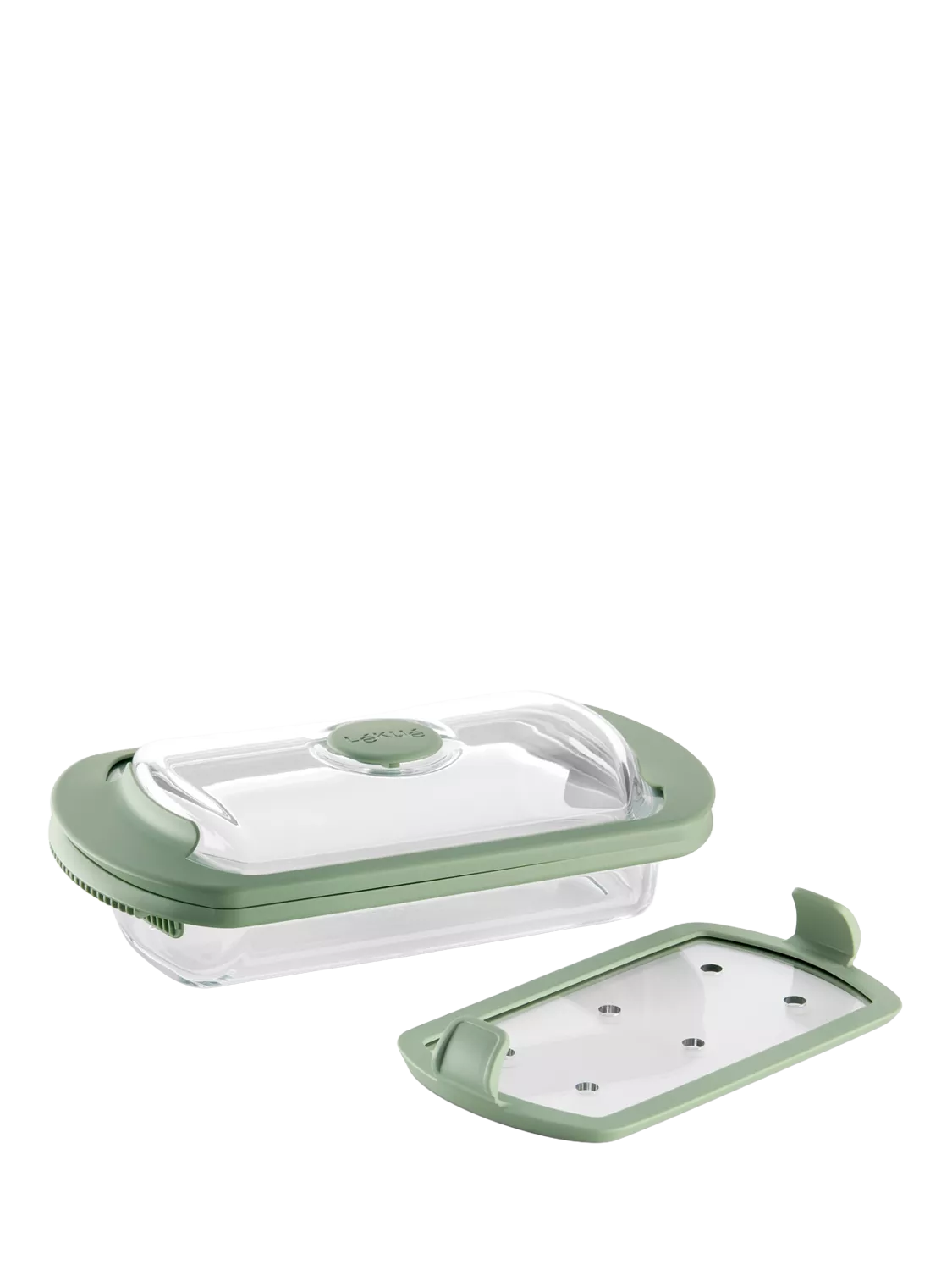 Lékué glass steam cooker set with tray (British brand)
