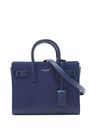 John Lewis Pre-loved SAINT LAURENT Paris Sac De Jour Nano 2-Way Bag, Blue- Buy online at McGrocer