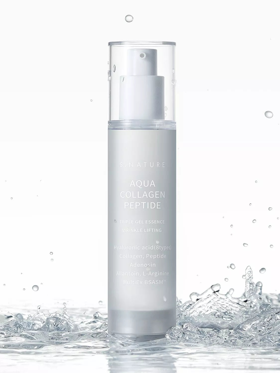 S.NATURE Aqua Collagen Peptide Triple Gel Essence 50ml, imported from the UK