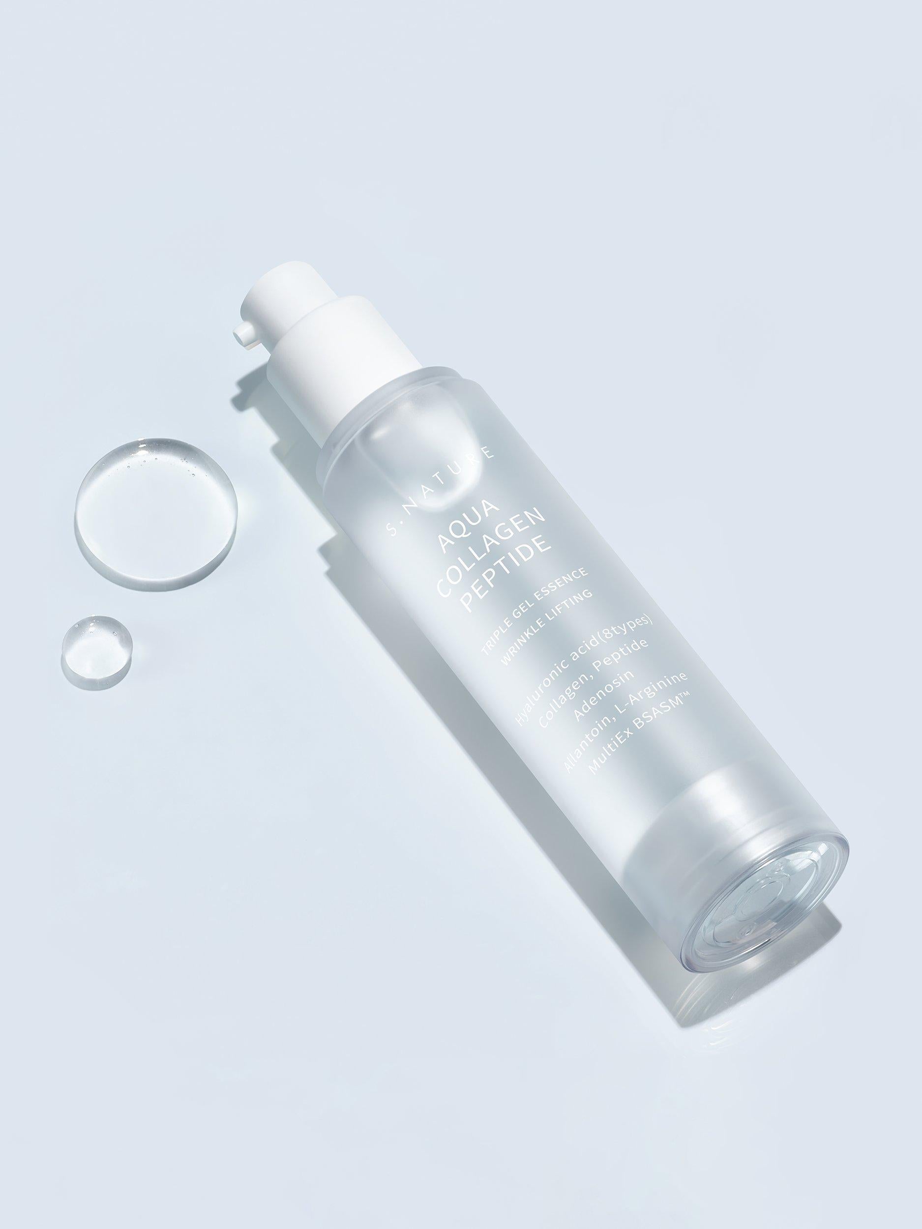 S.NATURE Aqua Collagen Peptide Triple Gel Essence 50ml, imported from the UK