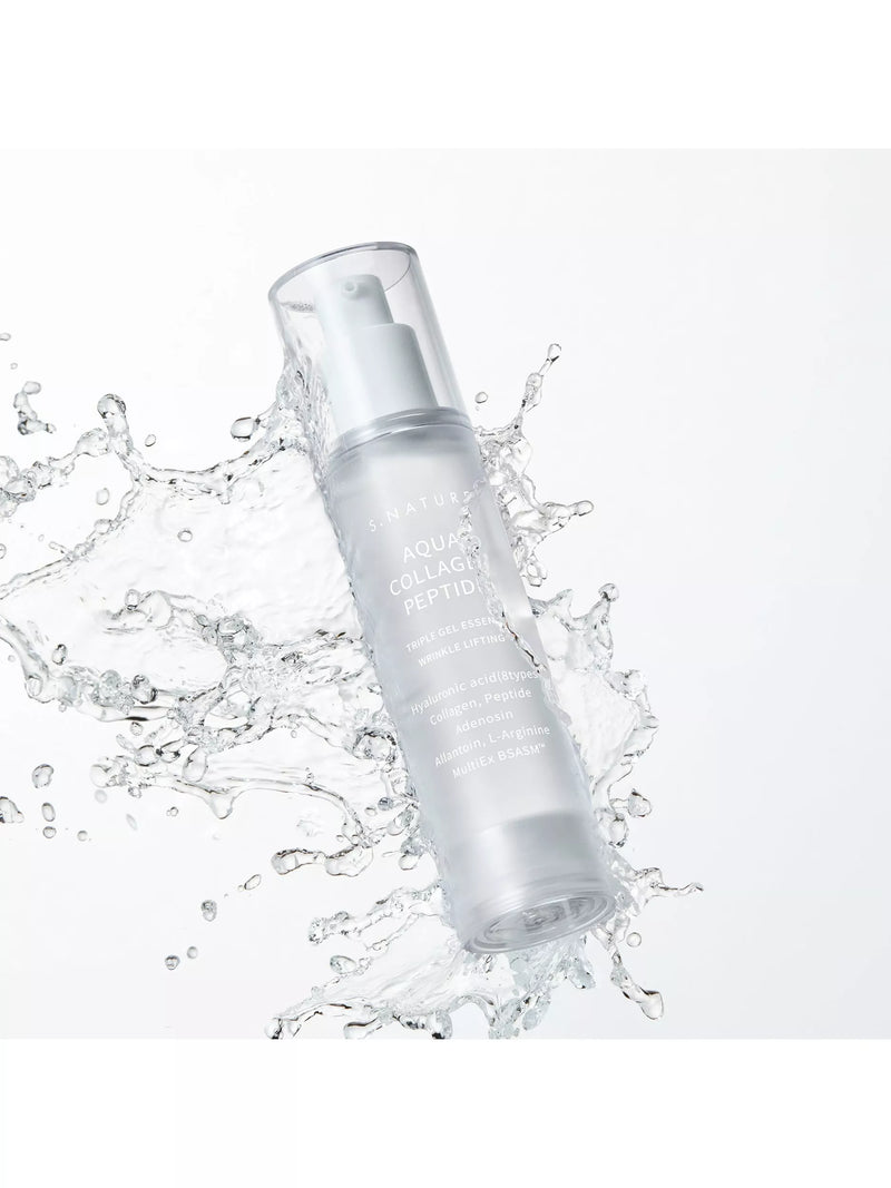 S.NATURE Aqua Collagen Peptide Triple Gel Essence 50ml, imported from the UK