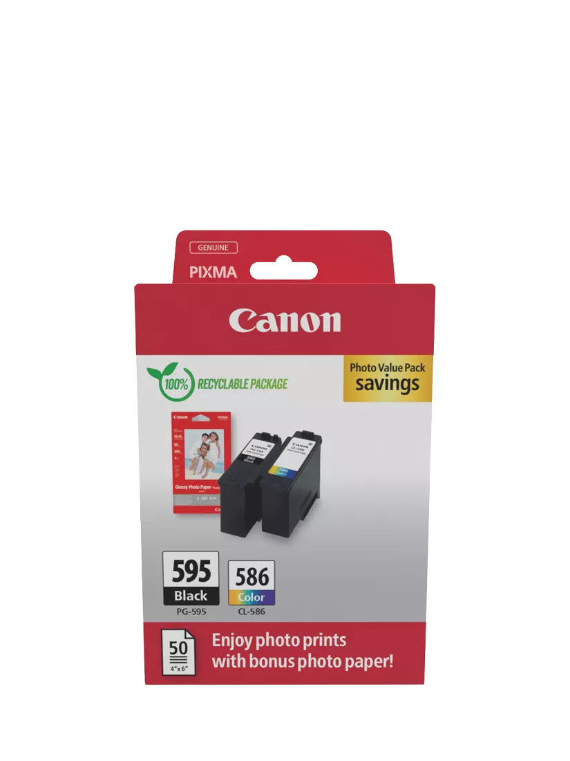 Canon ink cartridge multipack PG-595 CL-586 with photo paper - British product