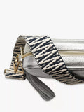 Apatchy London silver leather crossbody bag - British product