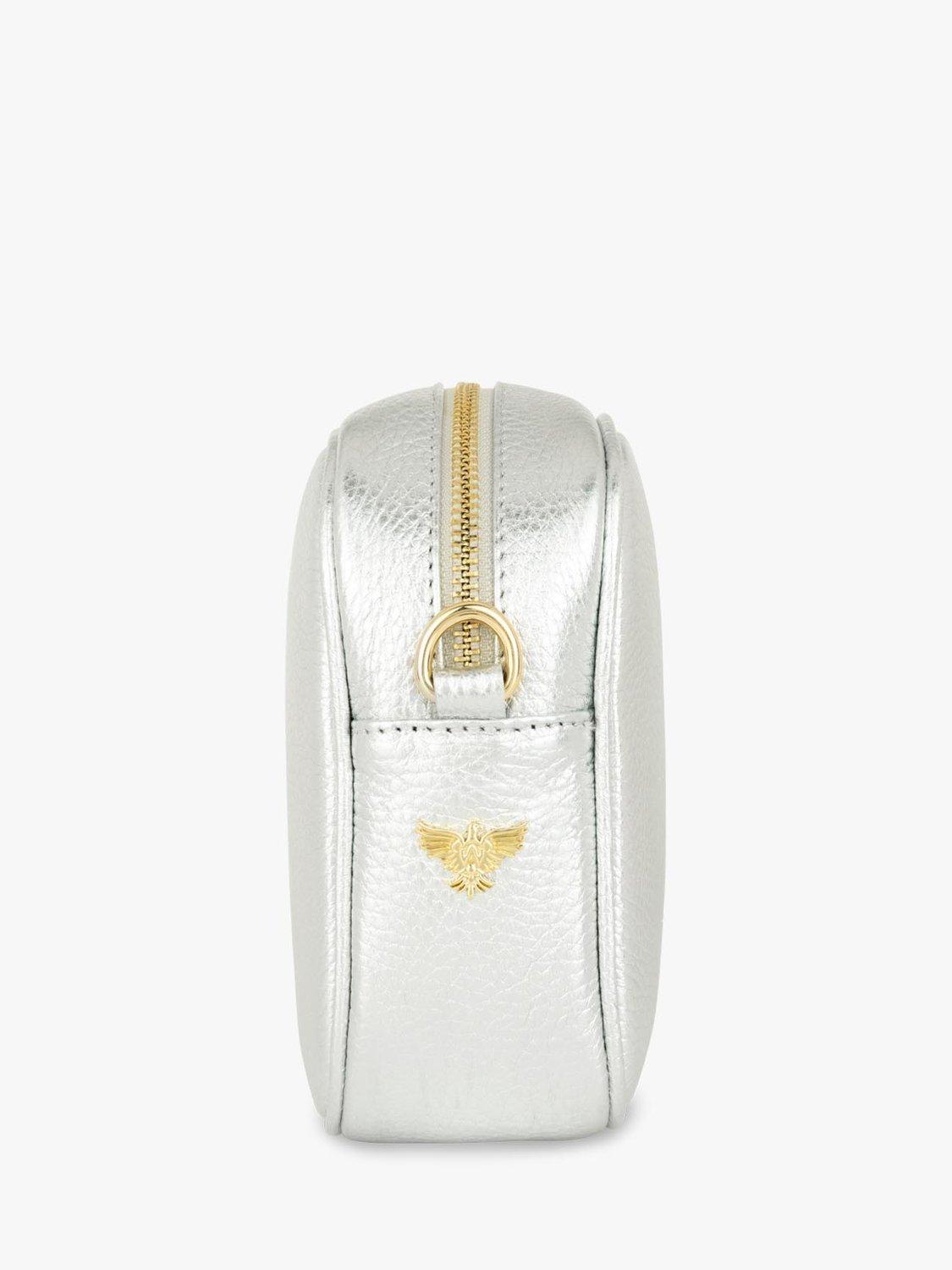 Apatchy London silver leather crossbody bag - British product