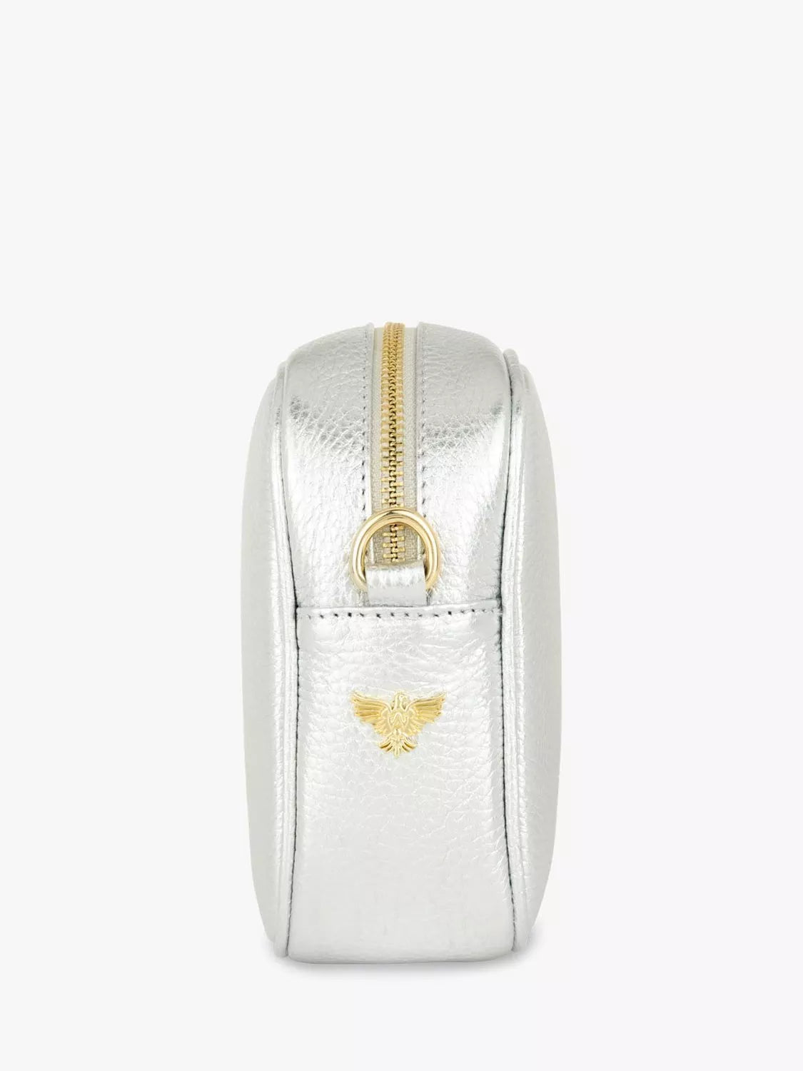 Apatchy London silver leather crossbody bag - British product