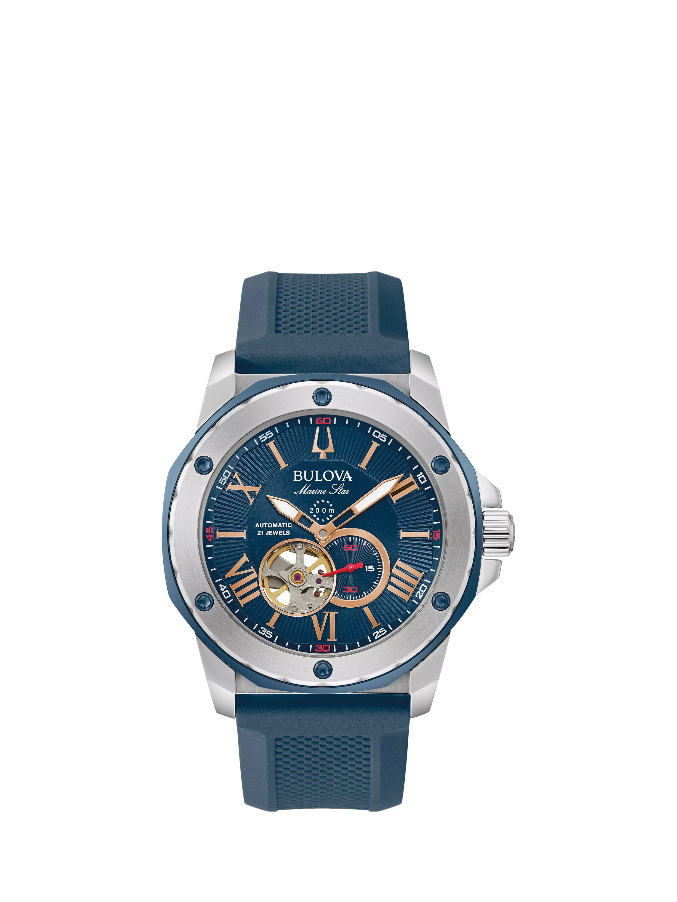 Bulova Marine Star automatic watch blue dial - British product