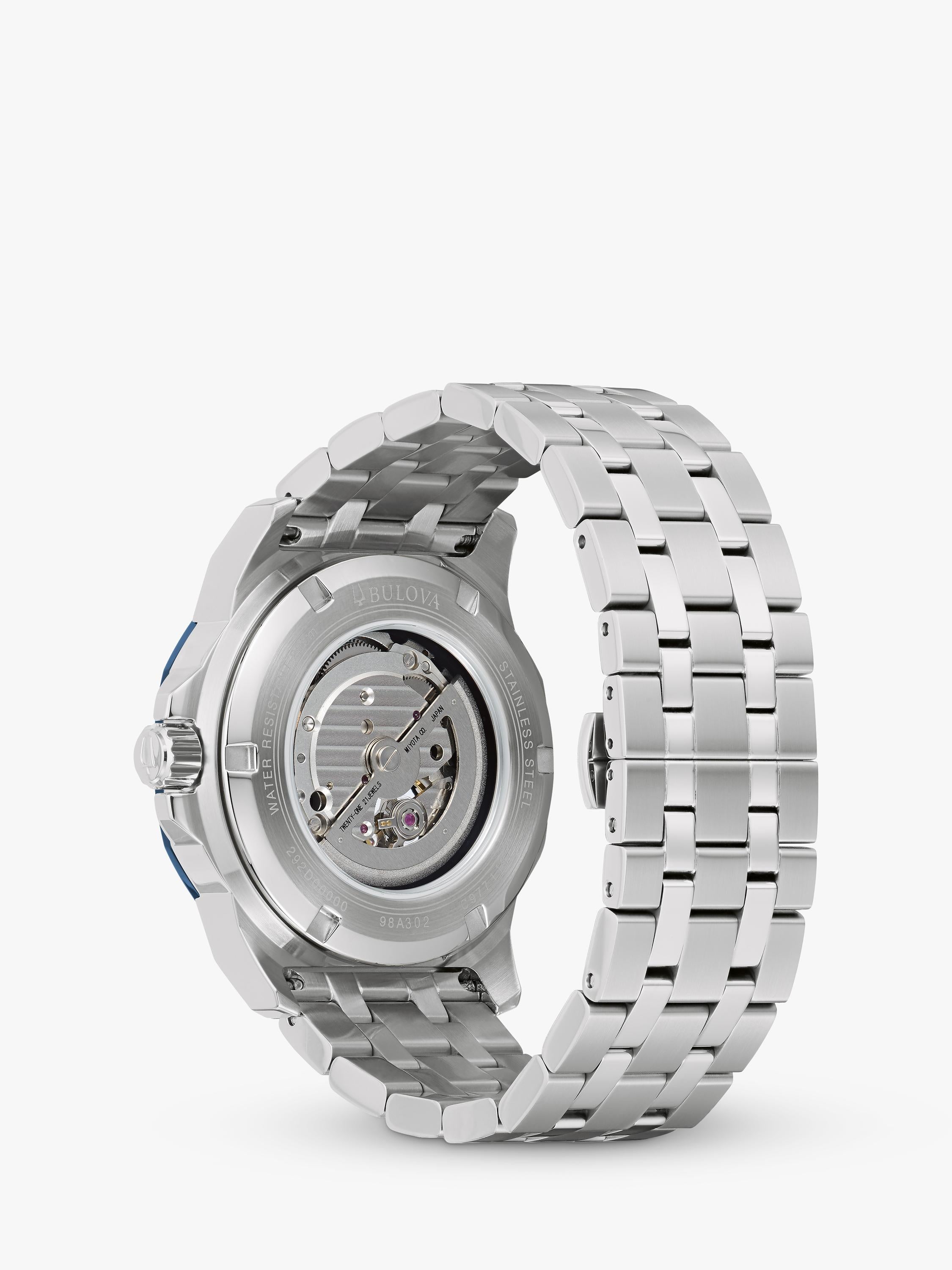 Bulova Marine Star men's automatic watch blue dial - British product