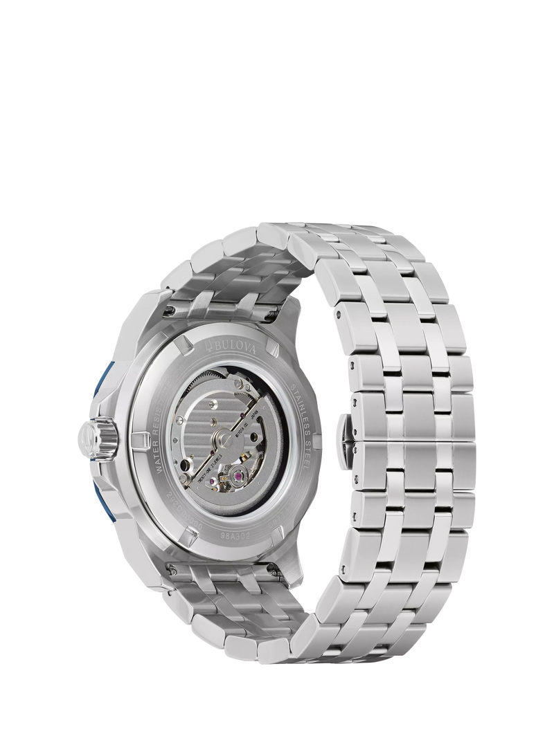 Bulova Marine Star men's automatic watch blue dial - British product