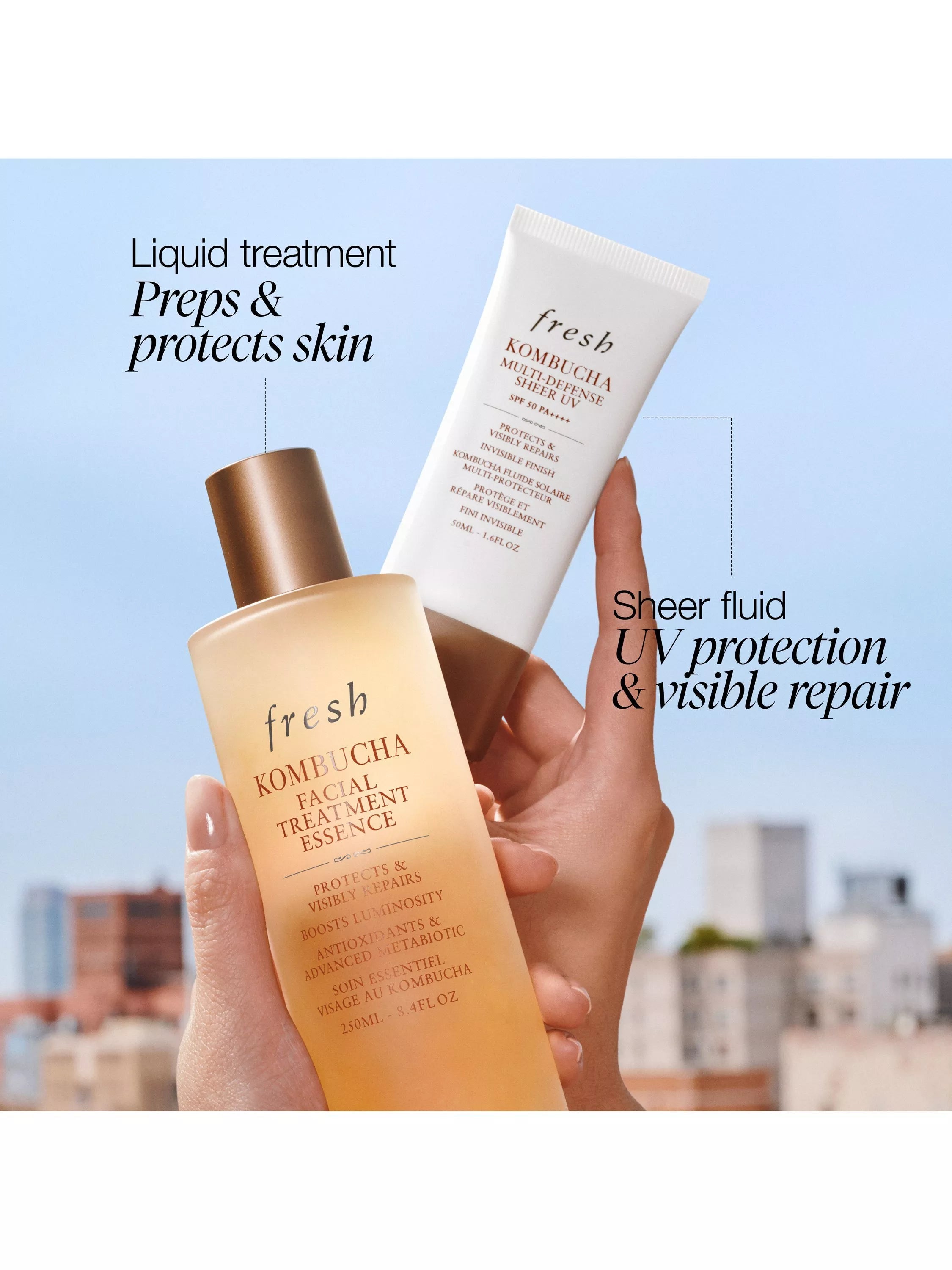 Fresh kombucha facial sun cream SPF 50 50ml (British brand)