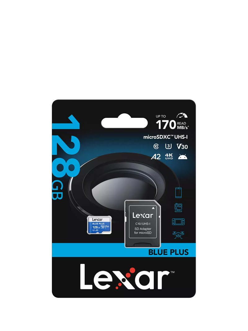 Lexar Blue Plus MicroSDXC 128GB, UK version