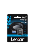 Lexar 256GB microSDXC card, imported from the UK