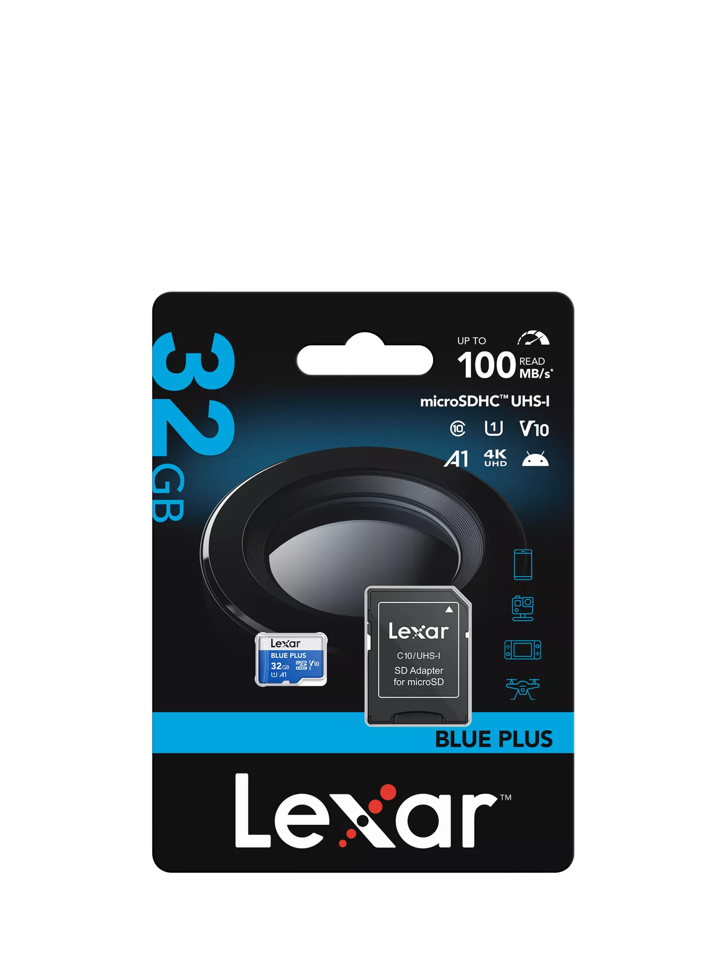 Lexar 32GB UHS-I MicroSDXC memory card - British product