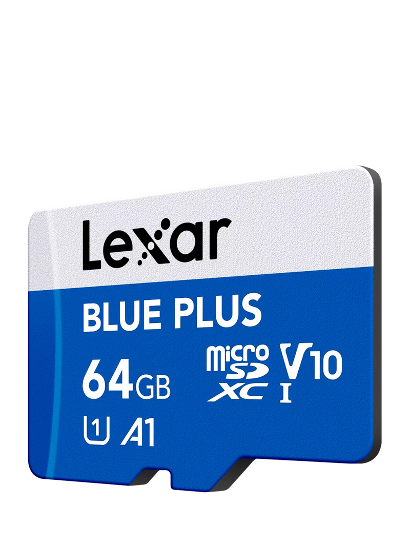 Lexar Blue Plus MicroSDXC card 64GB (British brand)
