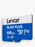 Lexar Blue Plus MicroSDXC card 64GB (British brand)