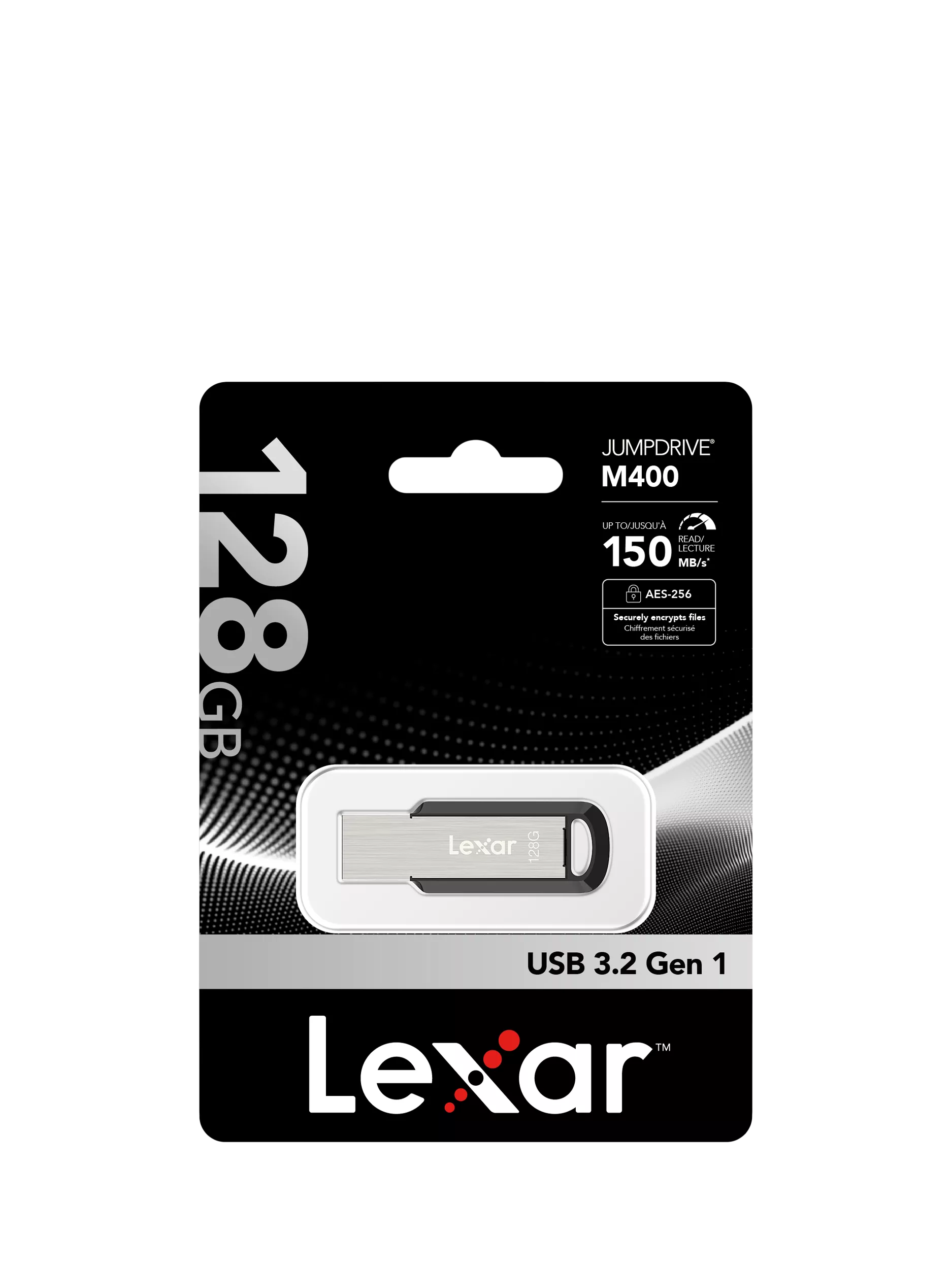 Lexar JumpDrive M400 128GB USB 3.2 flash drive, imported from the UK