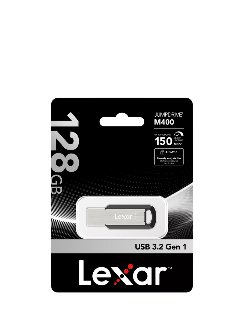 Lexar JumpDrive M400 128GB USB 3.2 flash drive, imported from the UK