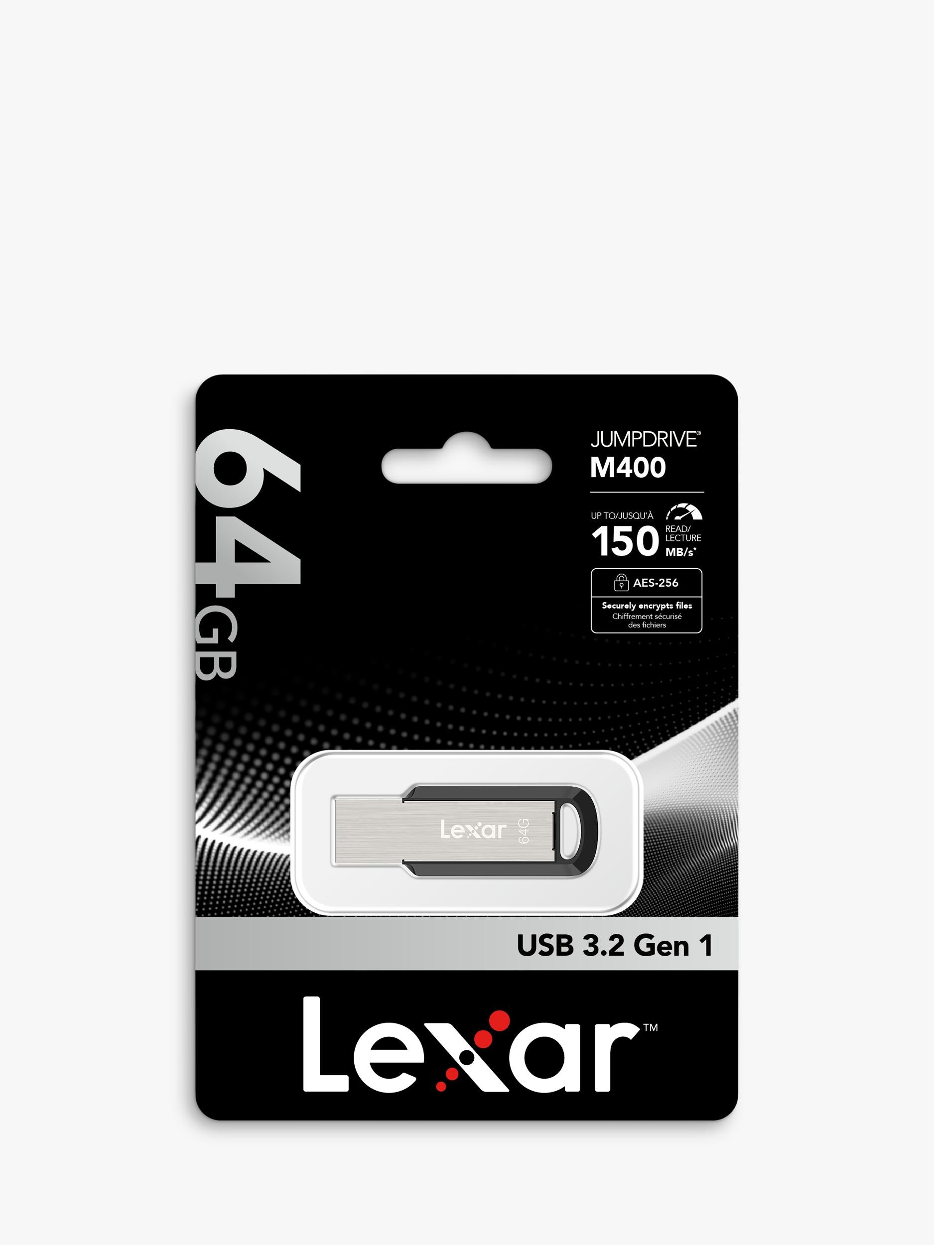 Lexar JumpDrive M400 64GB USB flash drive (British brand)