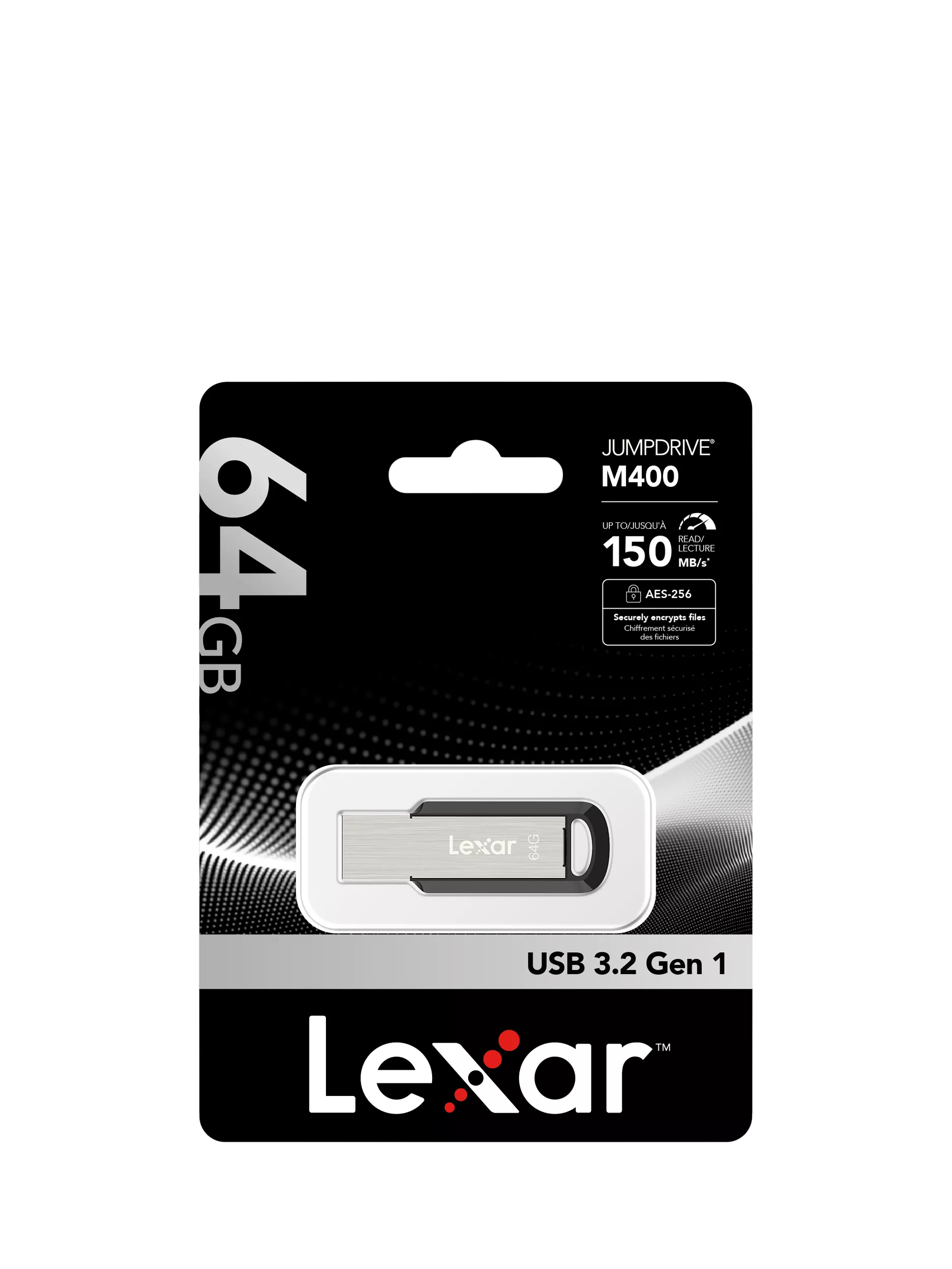 Lexar JumpDrive M400 64GB USB flash drive (British brand)
