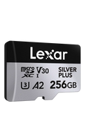 Lexar Silver Plus microSDXC memory card 256GB, imported from the UK