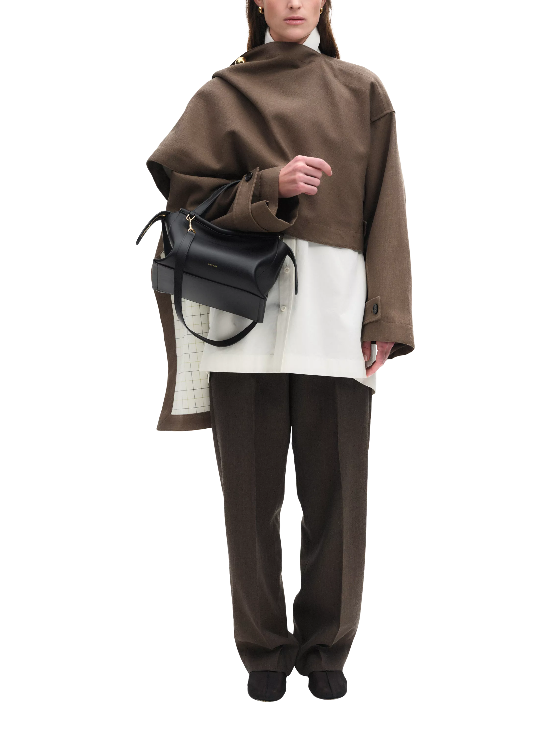 Wandler Ida leather tote bag black - British product