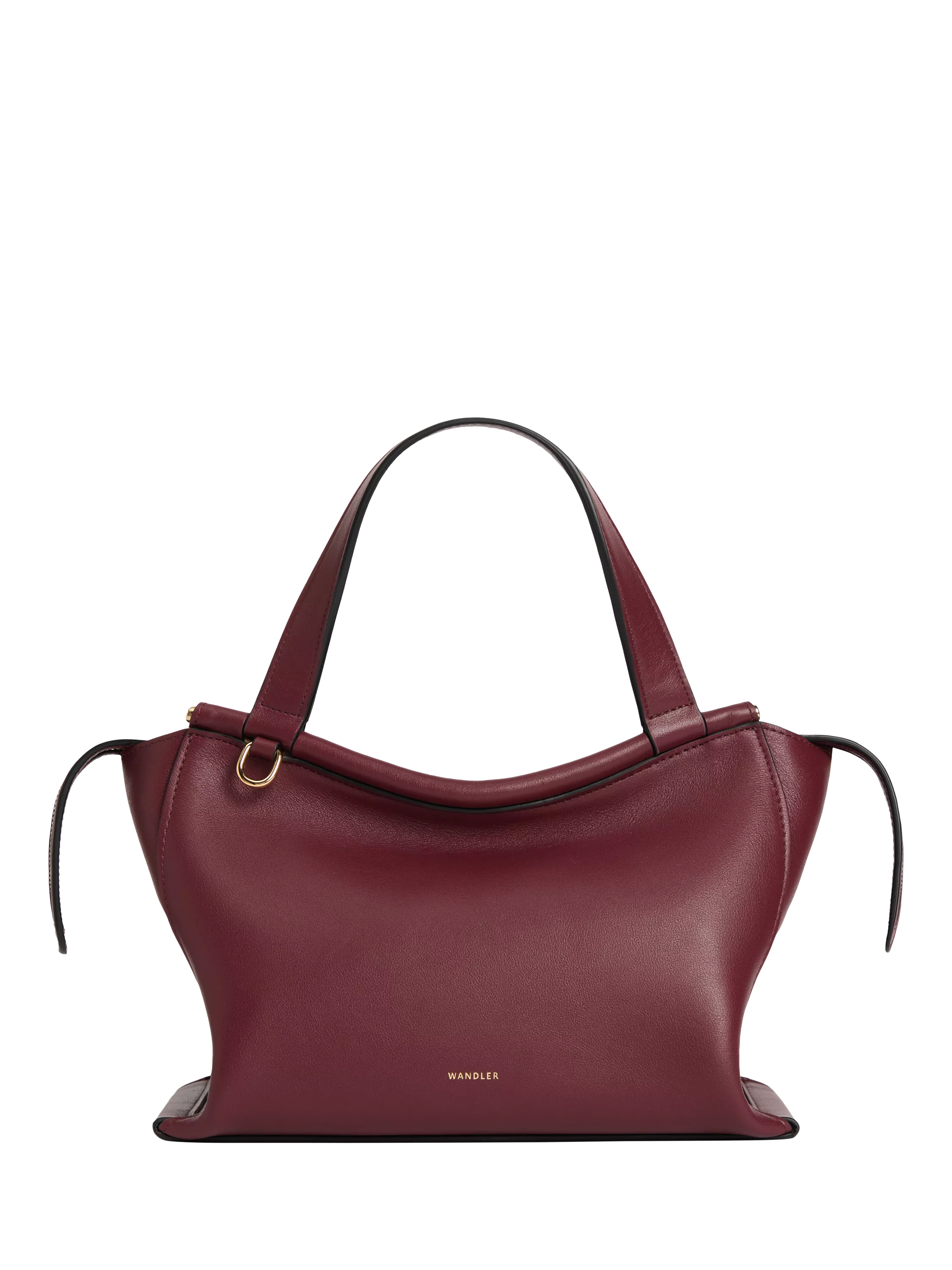 Wandler Ida leather tote bag Bordeaux, UK version