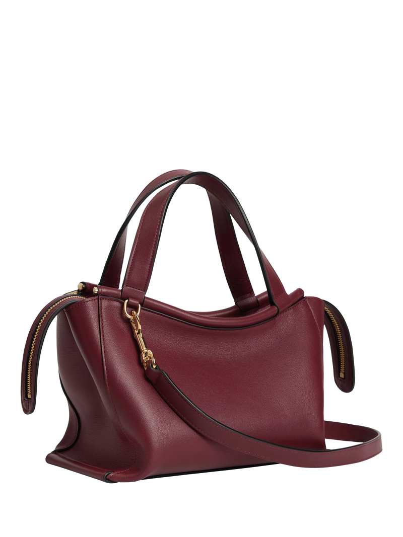 Wandler Ida leather tote bag Bordeaux, UK version
