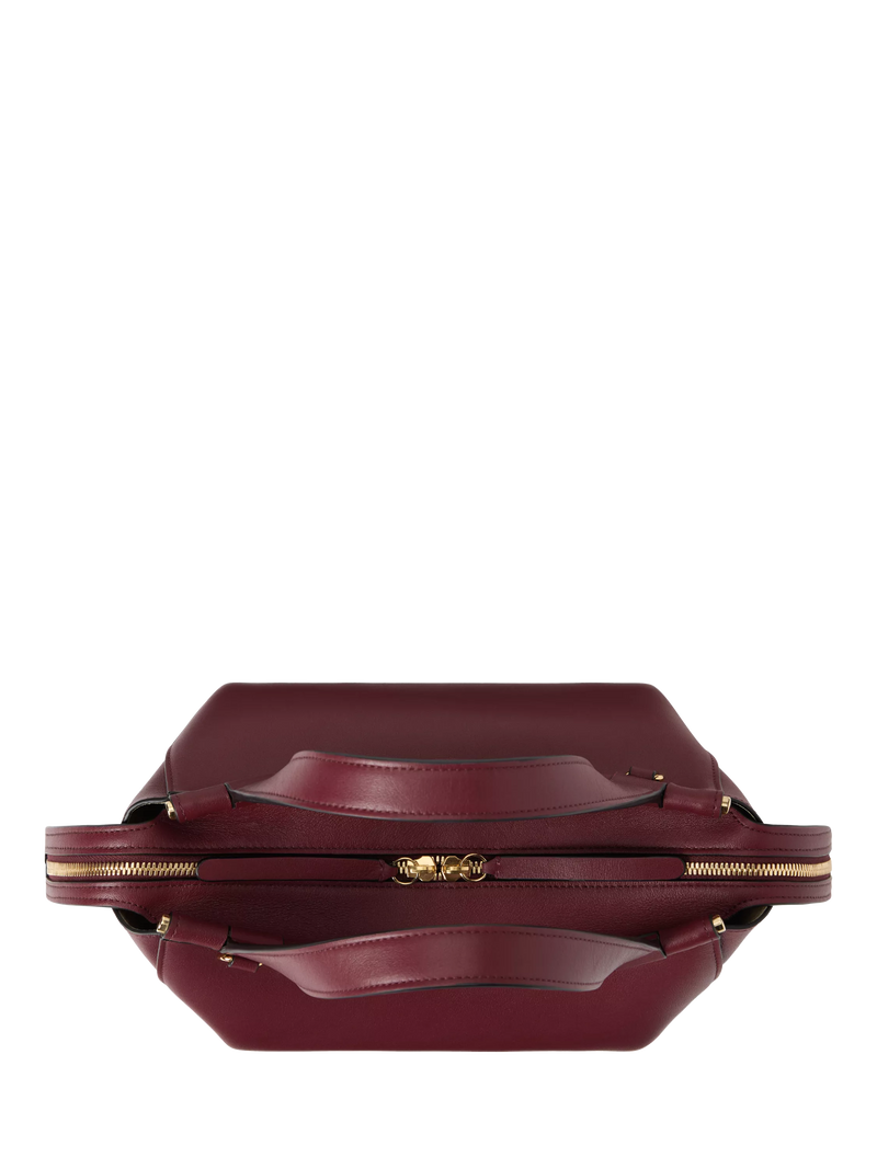 Wandler Ida leather tote bag Bordeaux, UK version