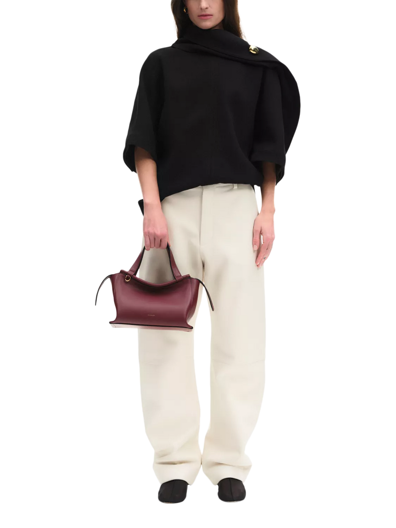 Wandler Ida leather tote bag Bordeaux, UK version