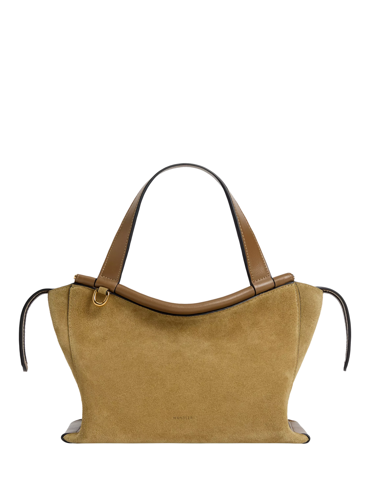 Wandler Ida Tote Bag in khaki suede calf leather (British brand)