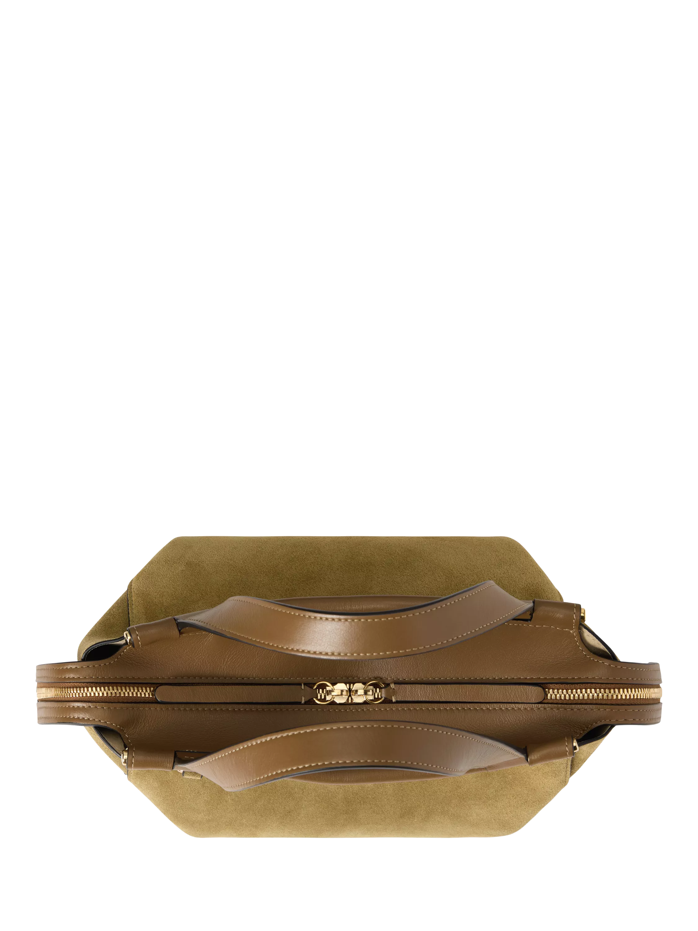 Wandler Ida Tote Bag in khaki suede calf leather (British brand)