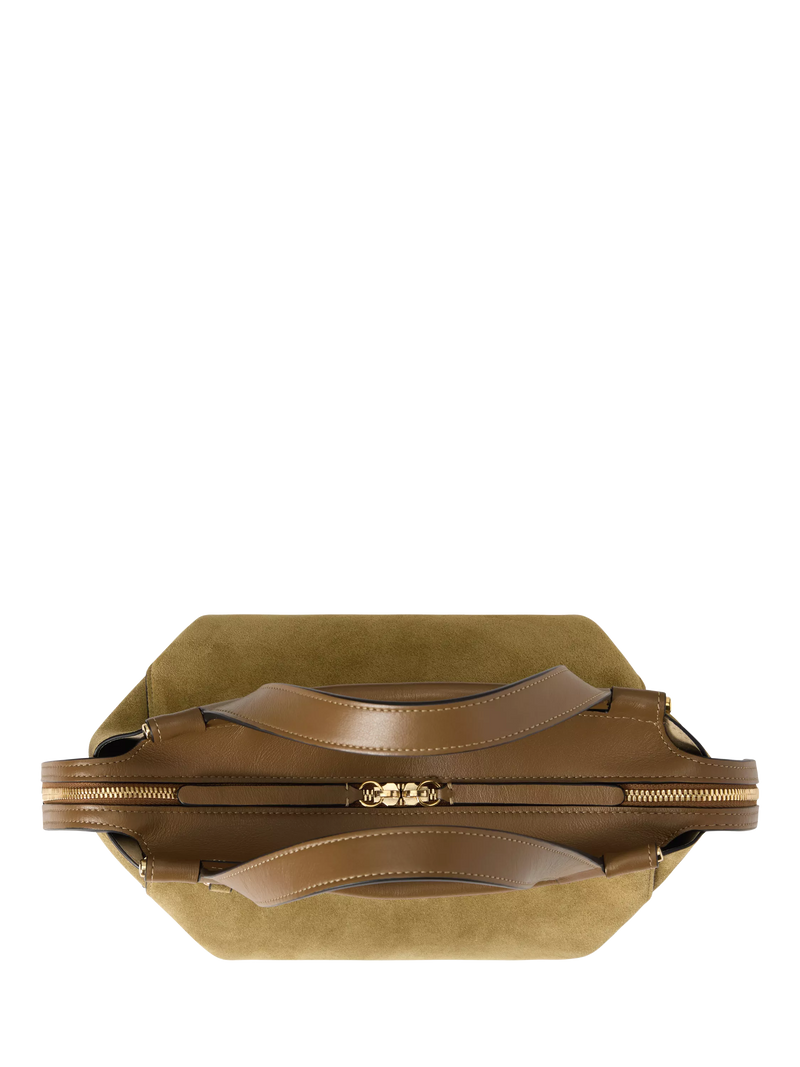 Wandler Ida Tote Bag in khaki suede calf leather (British brand)