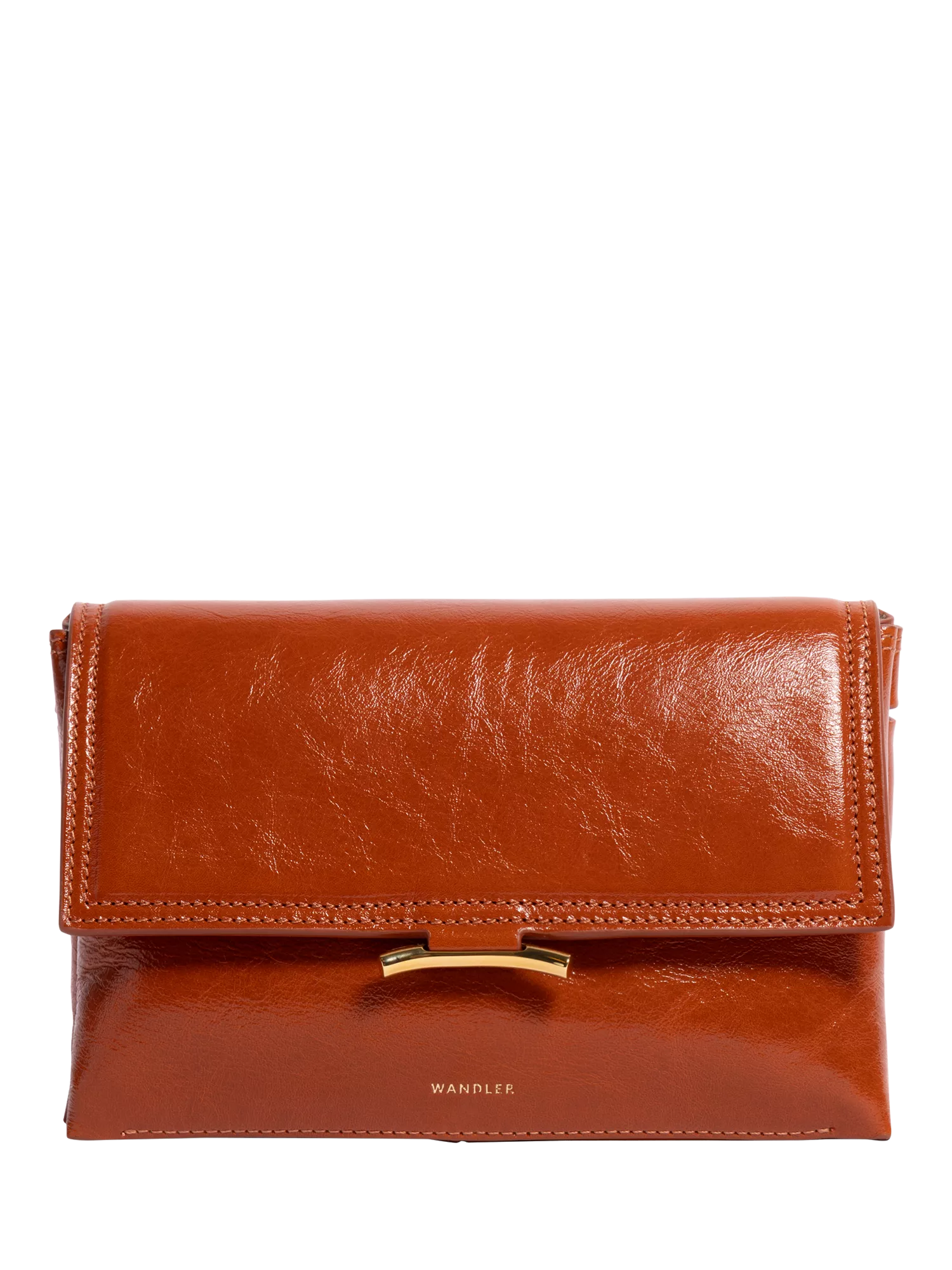 Wandler leather crossbody bag in Carrot Glaze - British product