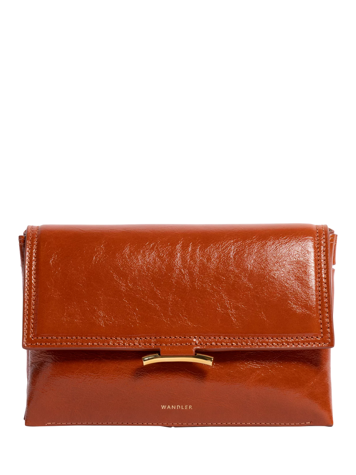 Wandler leather crossbody bag in Carrot Glaze - British product