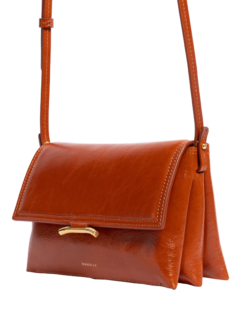 Wandler leather crossbody bag in Carrot Glaze - British product