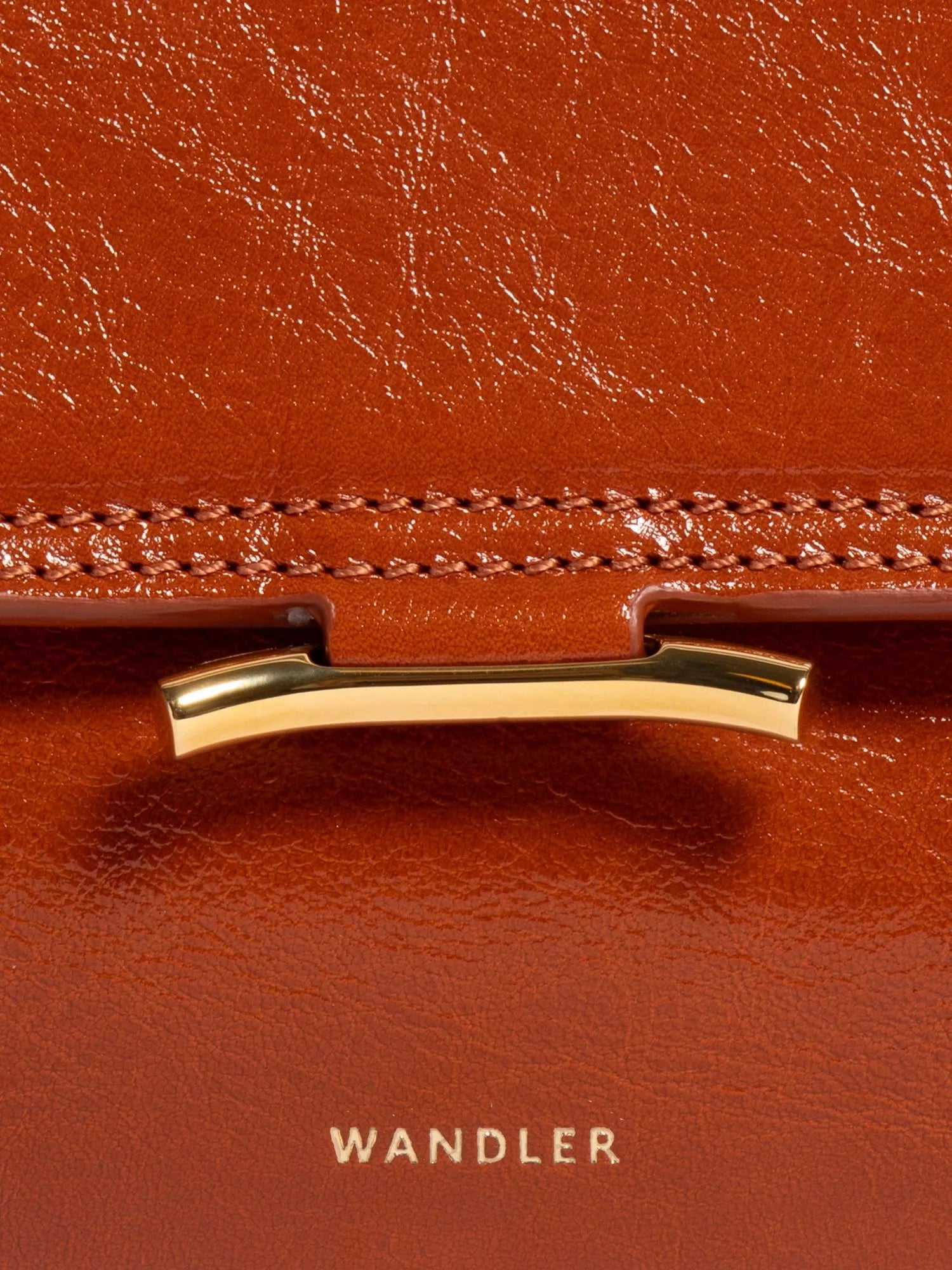 Wandler leather crossbody bag in Carrot Glaze - British product