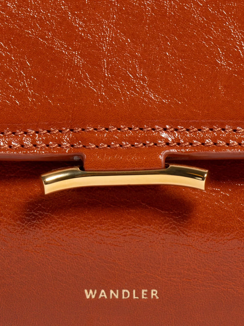 Wandler leather crossbody bag in Carrot Glaze - British product