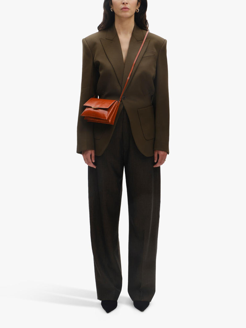 Wandler leather crossbody bag in Carrot Glaze - British product