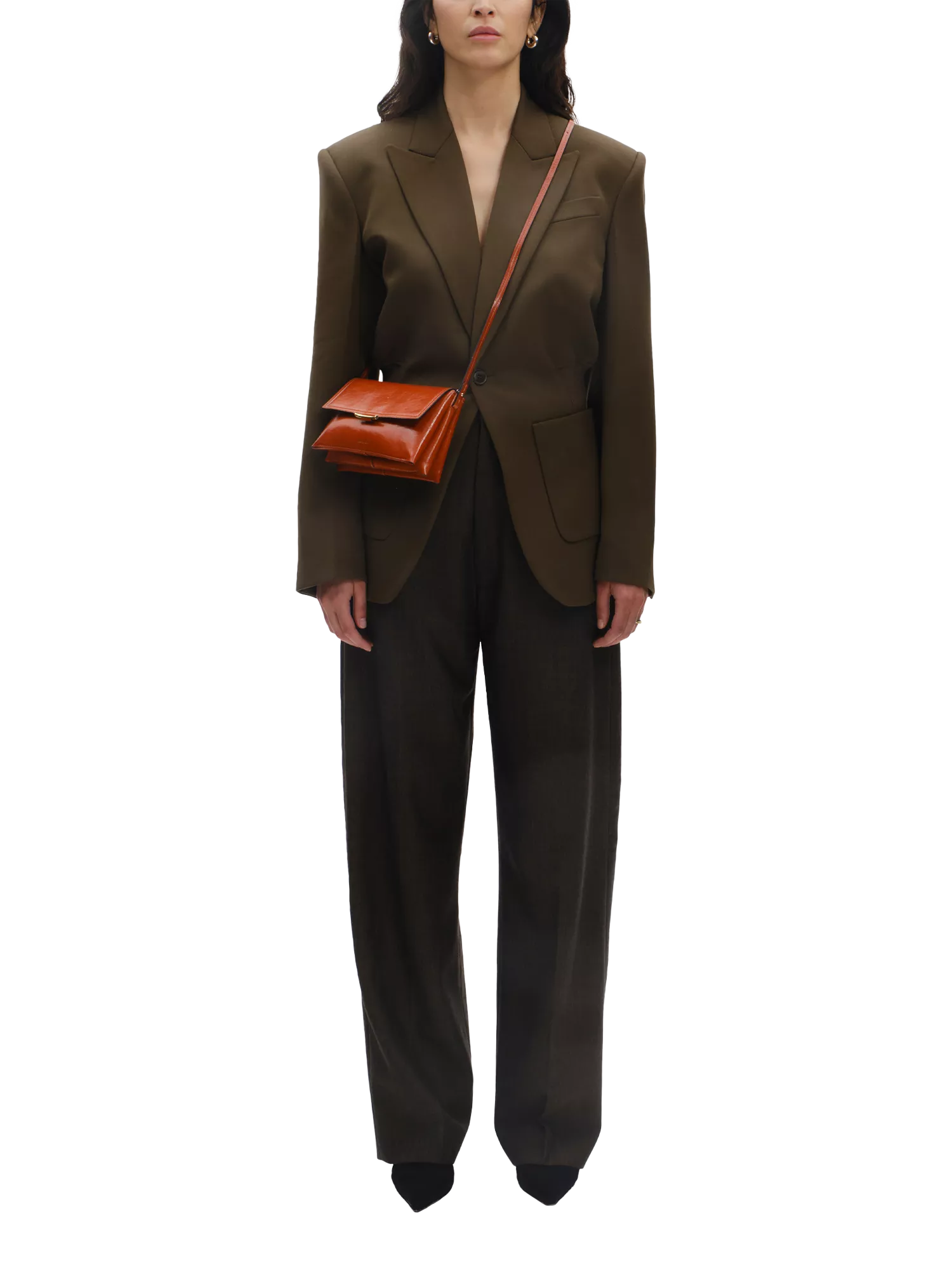Wandler leather crossbody bag in Carrot Glaze - British product