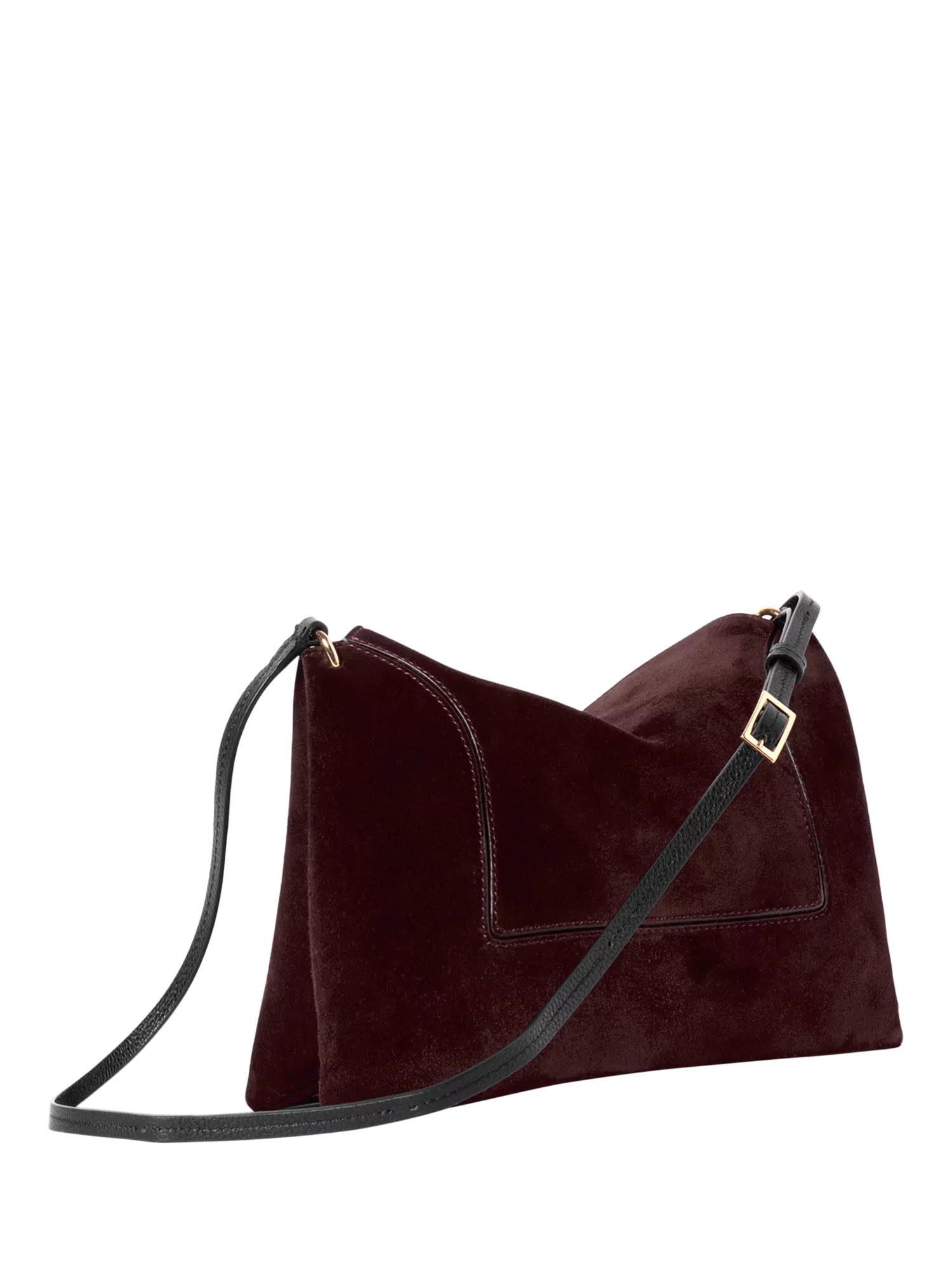 Wandler Penelope slouchy shoulder bag acai suede, imported from the UK